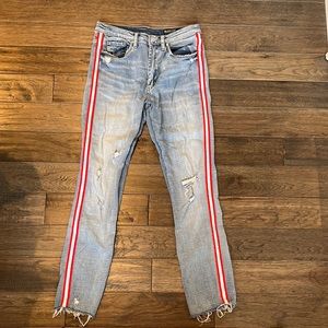BLANK NYC RED STRIPE JEANS